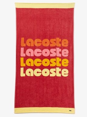 Lacoste large Logo Beach Towel summer Pack ombré new with tags 100% cotton 36x72